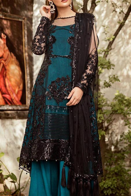 Imrozia Black Net Dress – Pakiclothing